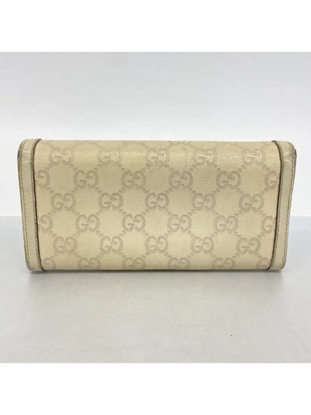 ★SOLD★ Gucci Wallet Guccissima Leather Beige Gold - Picture 9 of 9